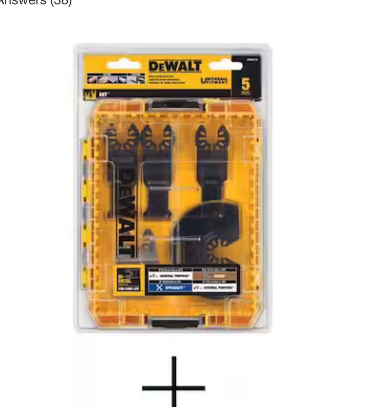Oscillating Blade Set (5-Piece) with Bonus Oscillating Sanding Pad(incomplete)