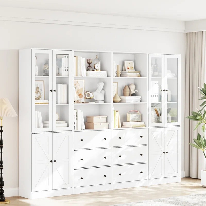 ( incomplete)(  model SH-04 ) 70.9'' H X 94.48'' W Book Cabinet Storage Bookcase Set