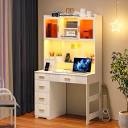 Computer Desk with Hutch and LED Lighting