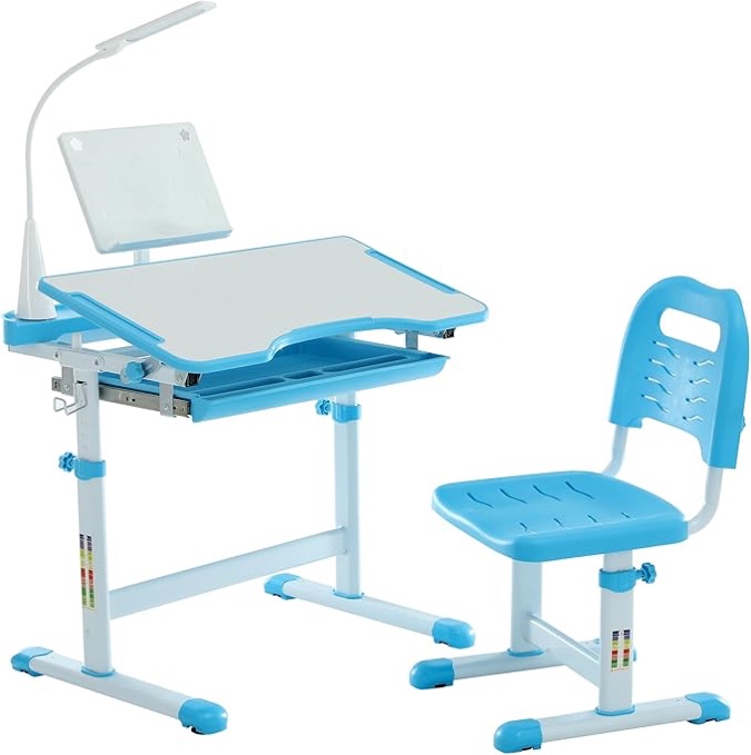 9024921000. Desk & Chair set -4-WX404. blue
