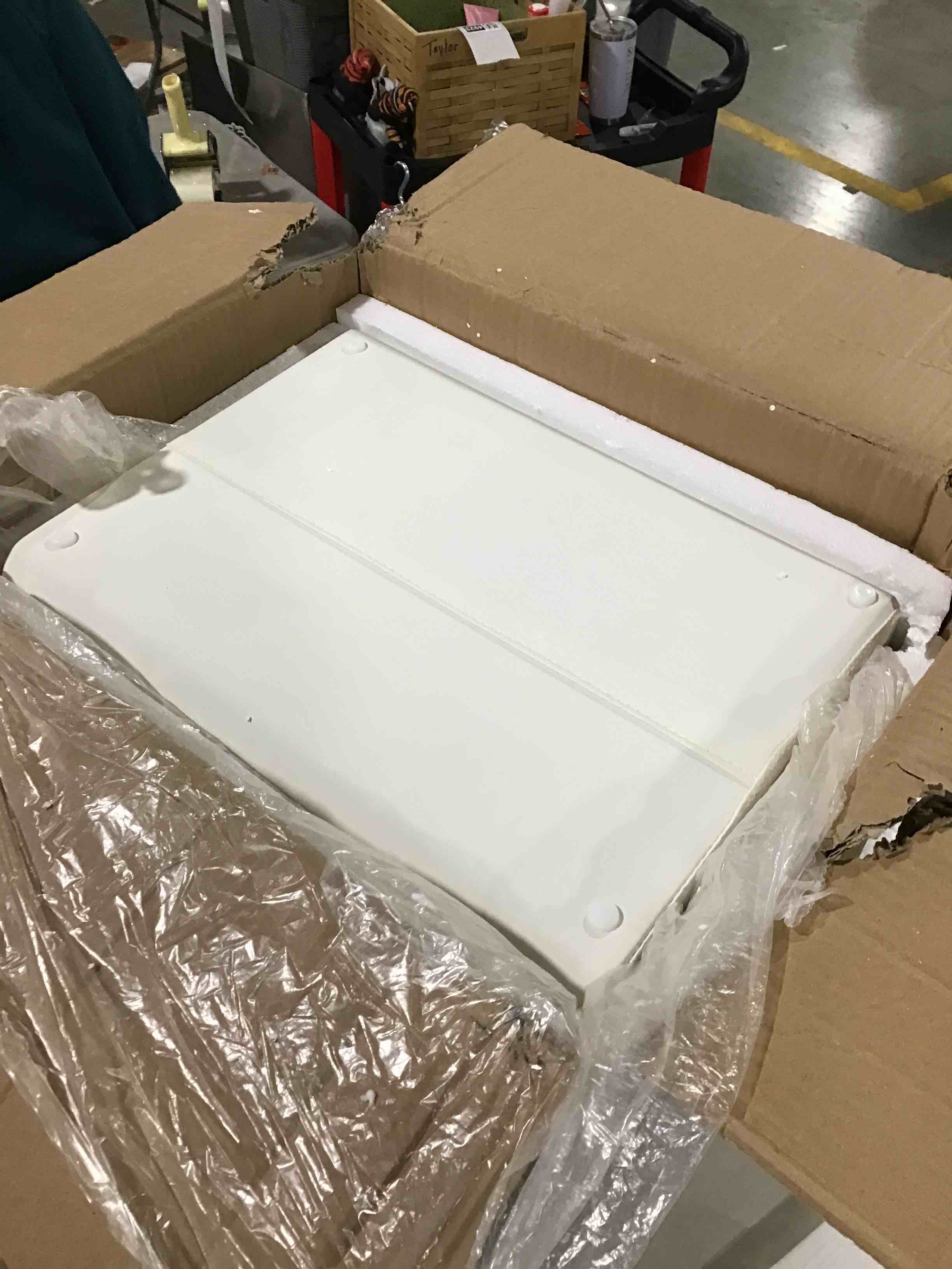 SOLID WOOD NIGHTSTAND WHITE BEDSIDE TABLE WITH LEATHER SURFACE