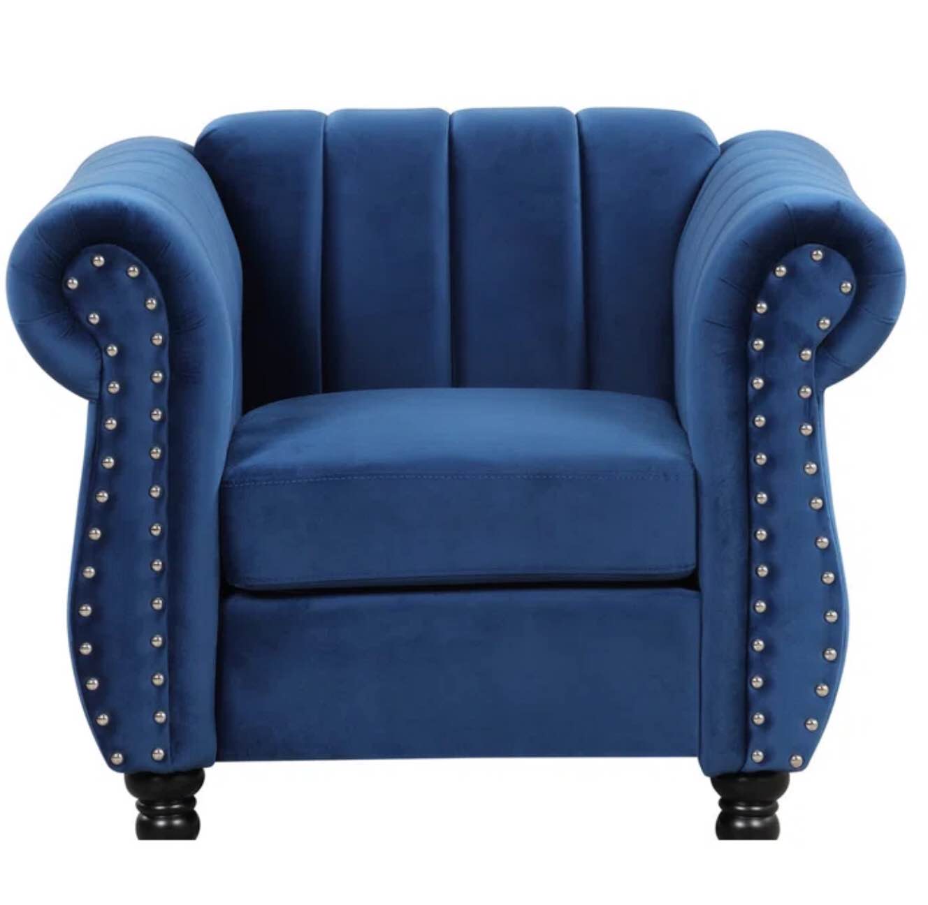 Elmwood Upholstered Chesterfield Chair (Incomplete Box 1/3 )