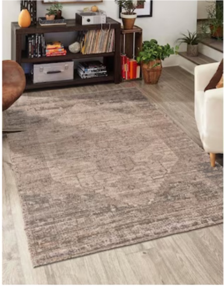 Unique Loom Jute 9 X 12 (ft) Jute Natural Indoor Medallion Area Rug