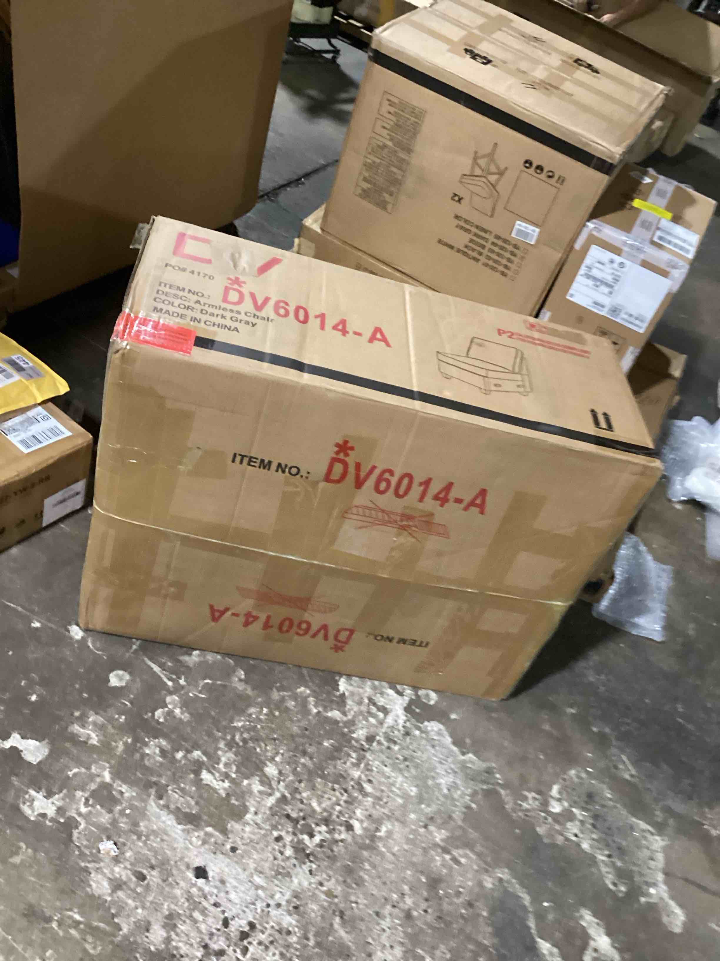 Devion Furniture 7Piece Upholstered Fabric Sectional with Ottoman in