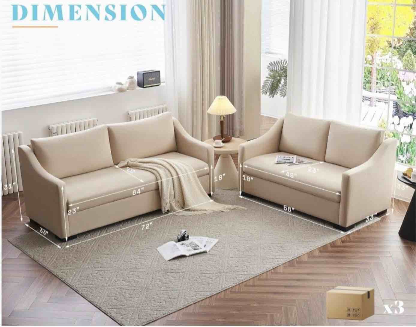 Bridgewater Sofa seat- 2  Piece Beige (incomplete box 1 of 3) 