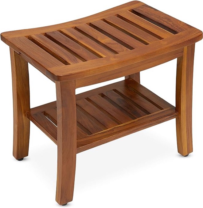 21" W Teak Shower Bench