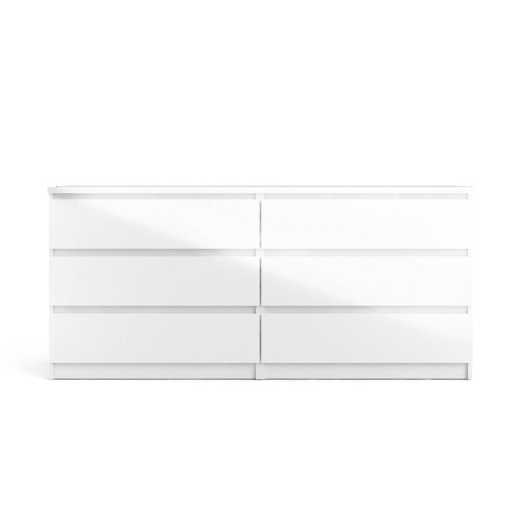 Scottsdale 6 Drawer Double Dresser in White High Gloss - Tvilum(Box 2 of 2)