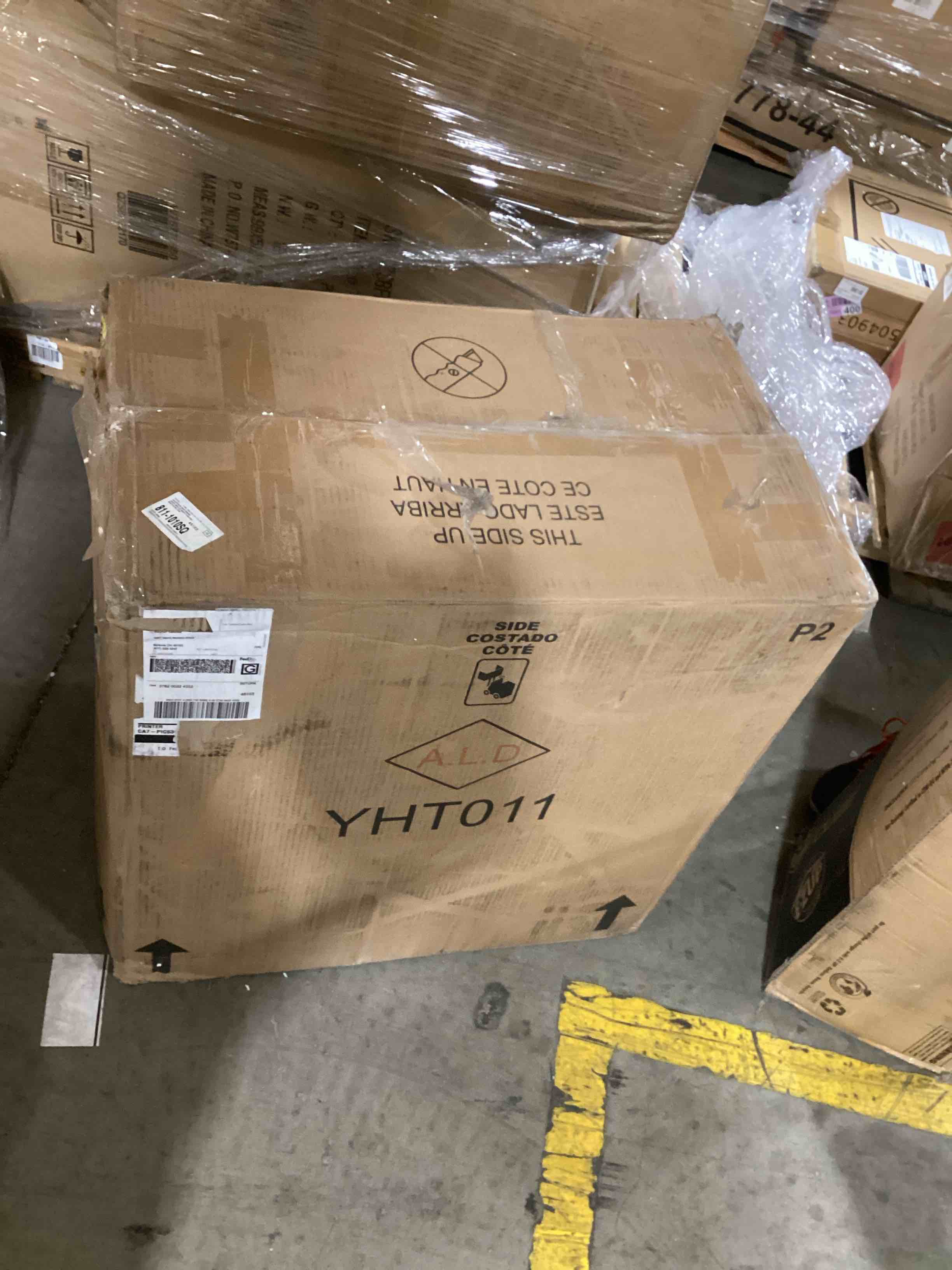 Saldana Block End Table with Storage and BuiltIn Outlets