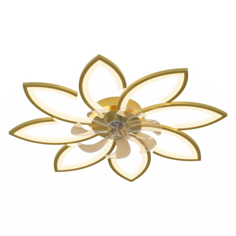 Falana 35" 7 - Blade Dimmable LED Ceiling Fan with Remote Control and APP