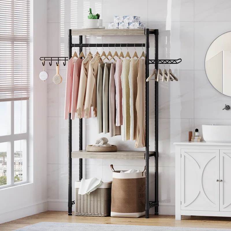 Maleyna Free-Standing Laundry Room Organizer for Small Place