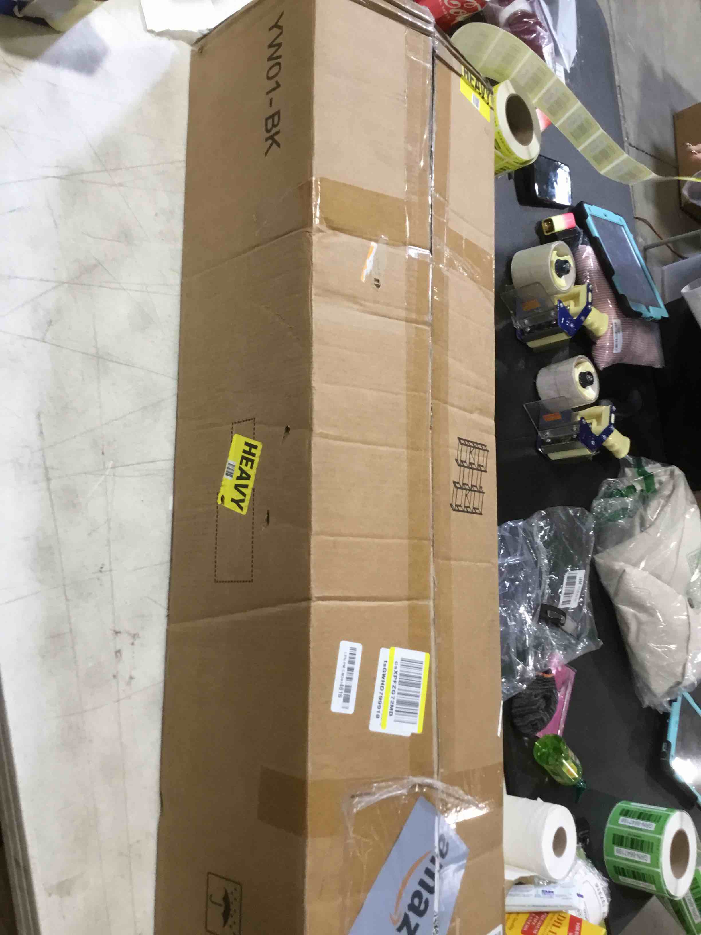 SUPERJARE Triple 4 Tier Bookshelf, Bookcase with 11 Open Display Shelves, Wide Book Shelf Book Case for Home & Office, Black