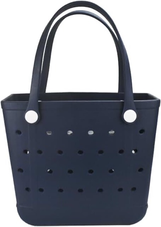 Beach Bag XL Rubber Tote Bag,Travel Tote Bags Waterproof Sandproof Washable Open Beach Tote for Beach Pool Yoga Grey 1