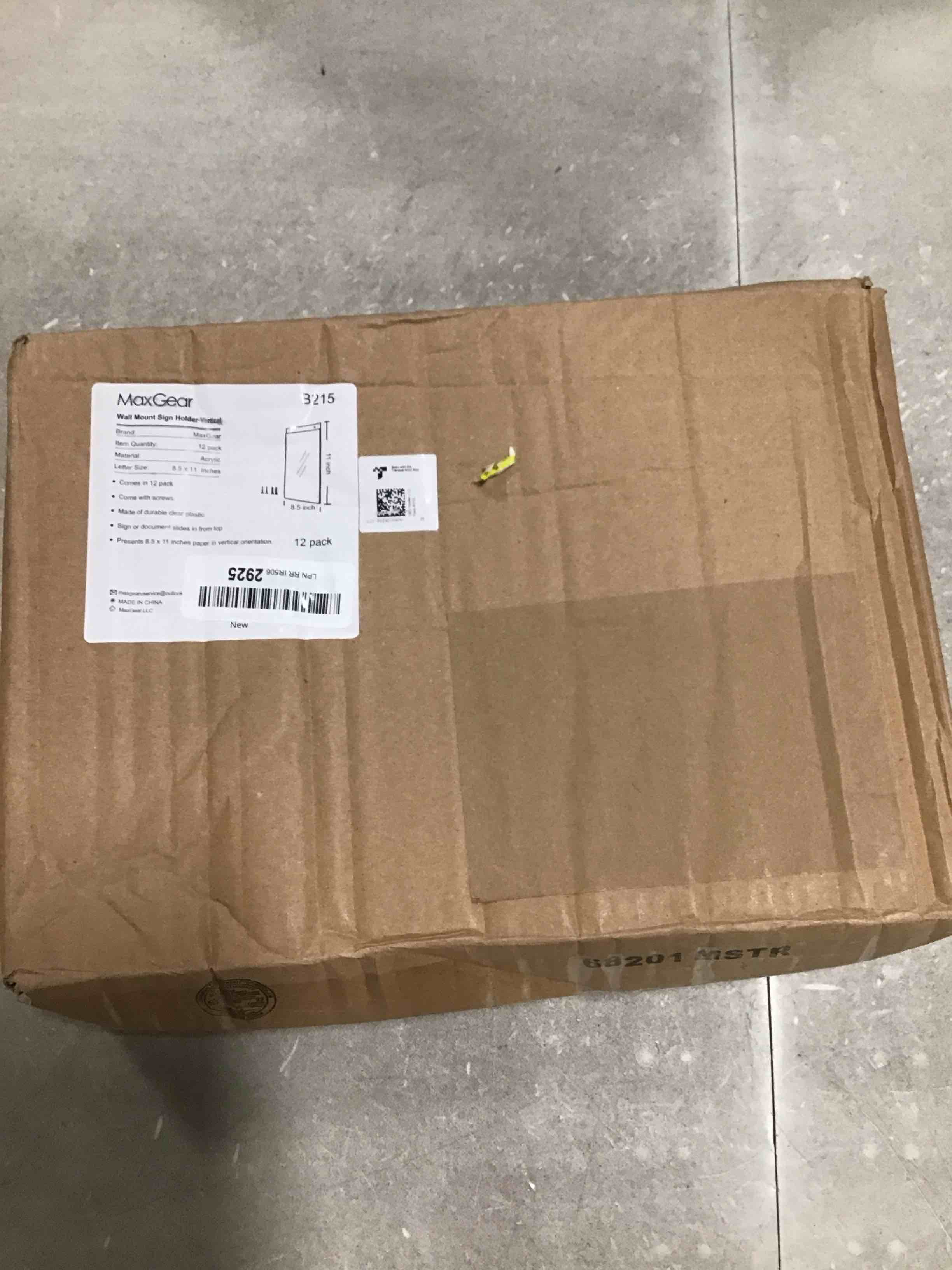 MaxGear 12 Pack Wall Mount Sign Holder 8.5 x 11, Clear Plastic Picture Frames Bonus with Mounting Screws, Wall Sign Holder Door Sign Holder Document Holder Perfect for Home, Office, Store-Vertical