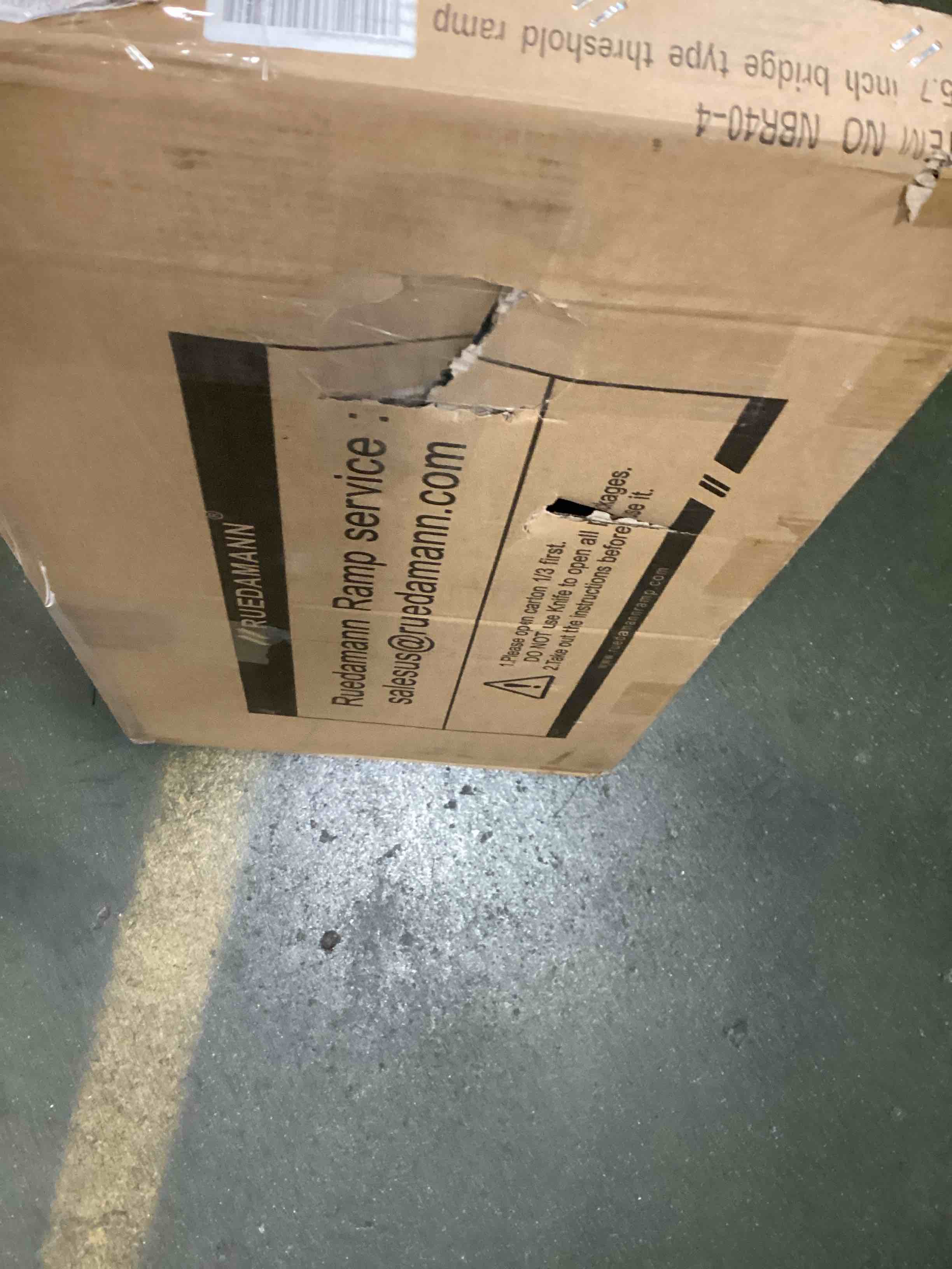 Ruedamann 15.5" L x 1" H Wheelchair Ramp,600lbs Capacity,Bridge