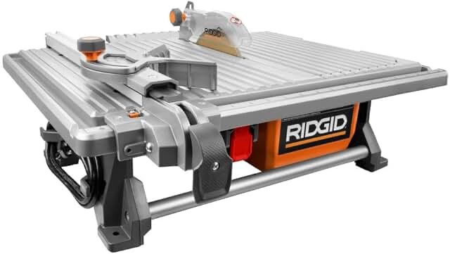 Ridgid R4021 120-Volt 6.5 Amp Corded 7 Inch Self-Aligning Table Top Wet Tile Saw (New Open Box)