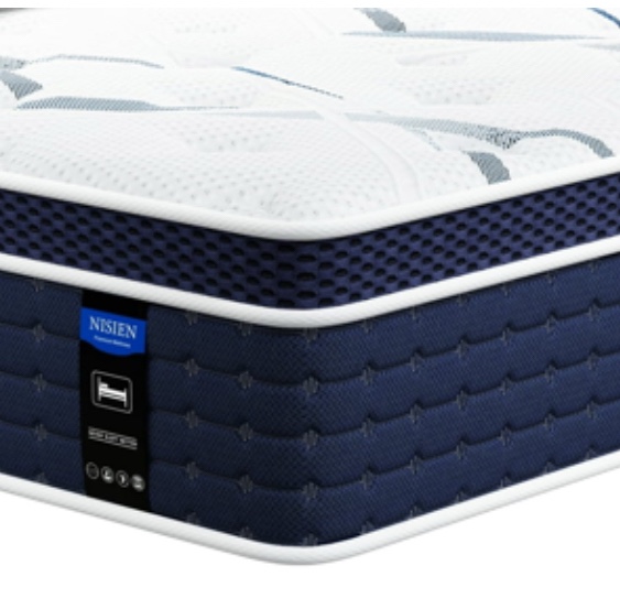 NISIEN Full Mattress, 10 Inch Hybrid Memory Foam Mattress in a Box, Pressure Relief, CertiPUR-US