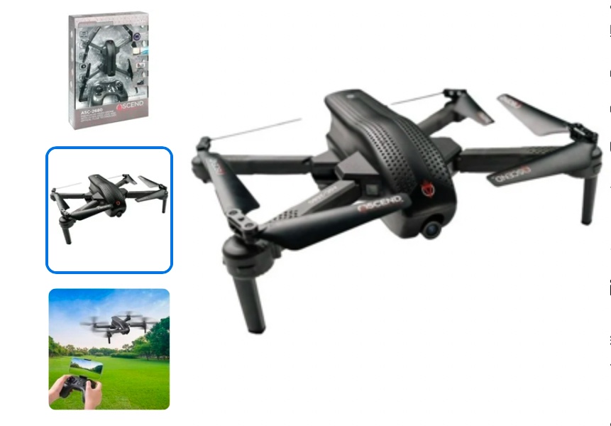 Ascend Aeronautics ASC-2680 Premium HD Video Drone with Ultra-Wide Lens