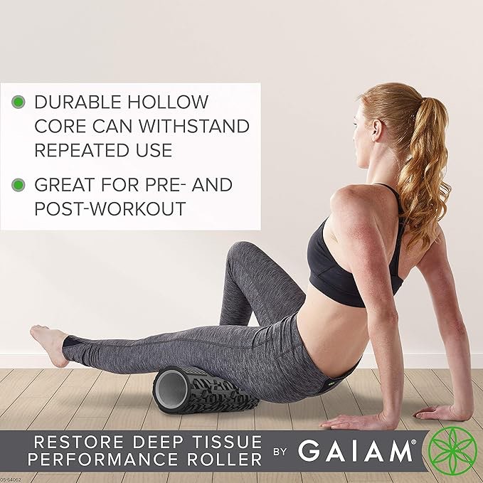 Gaiam Restore Deep Tissue Foam Roller  Grey