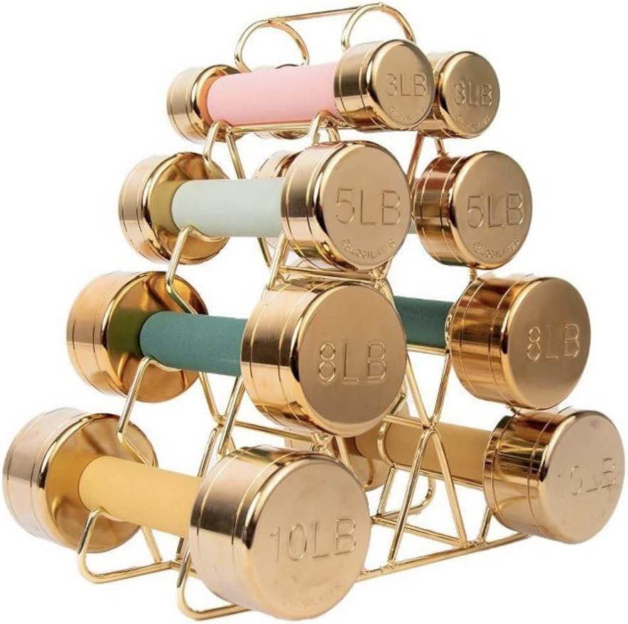 Blogilates 4 Tier Weight Rack - Gold