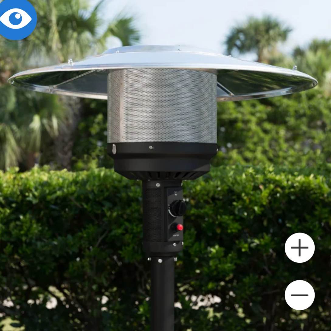 Fire Sense Matte Black Patio Heater