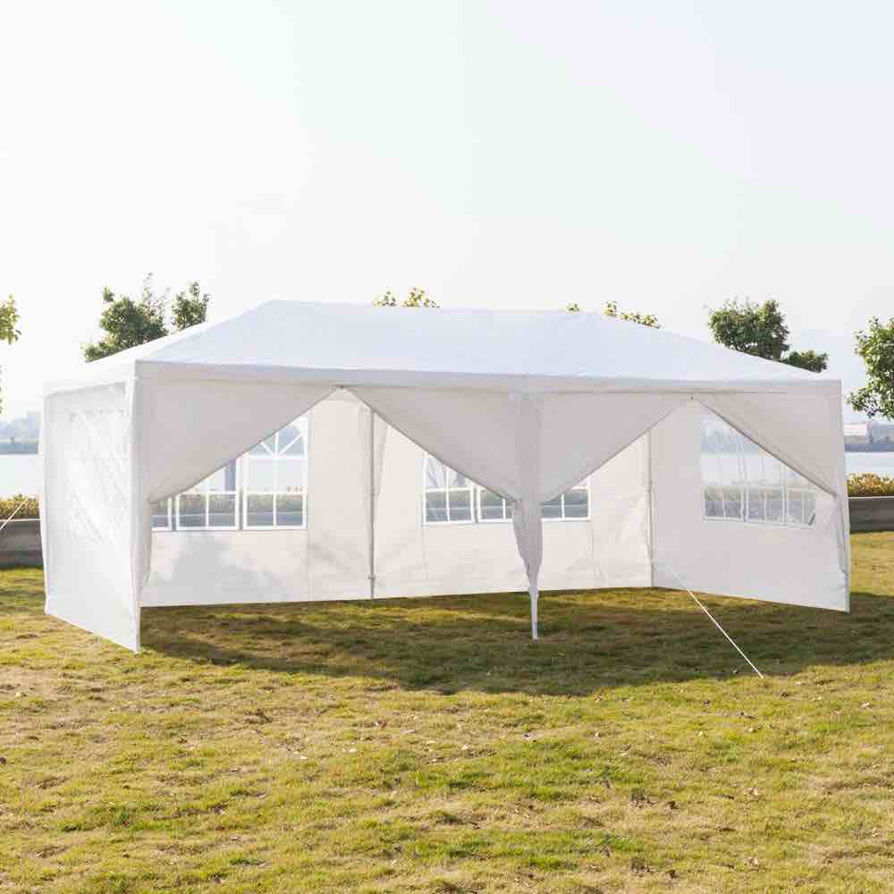 Zimtown 10 X20 Wedding Party Canopy Tent 6 Removable Sidewalls with Windows