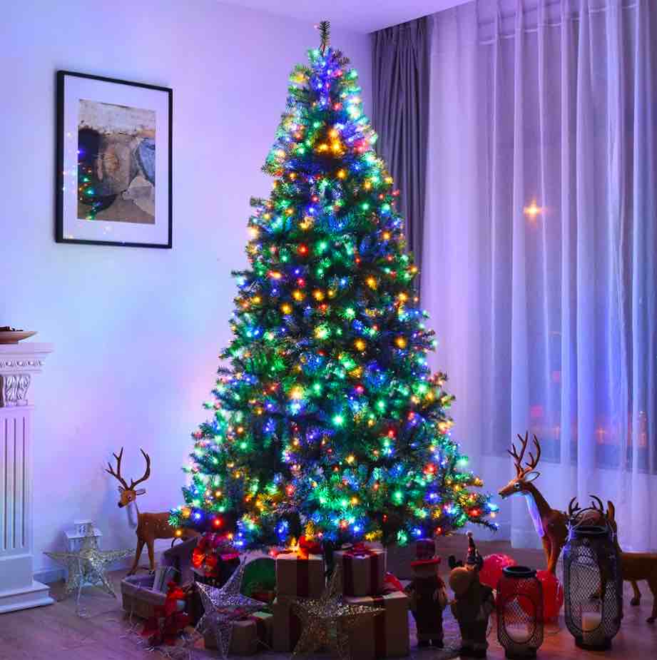 Vebreda Christmas Tree 6ft Artificial Hinged Xmas Tree with 1,000 Branch Tips, Green