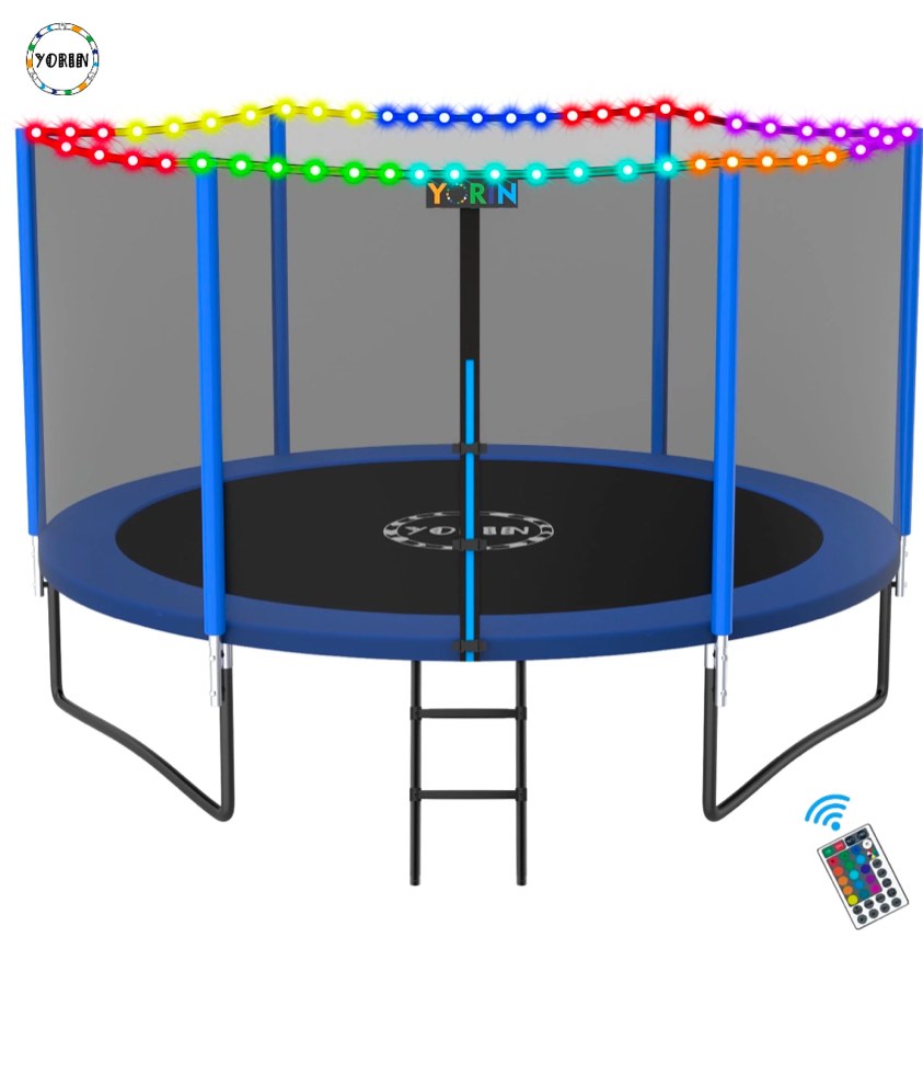 YORIN Trampoline for 3-4 Kids, 10 FT 8FT Trampoline with Enclosure Net