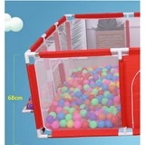 Baby Playpen, 91 Inch Extra Large Collapsible Kids Safety Activity Play Yard Portable Playpen With Basketball Hoop, 