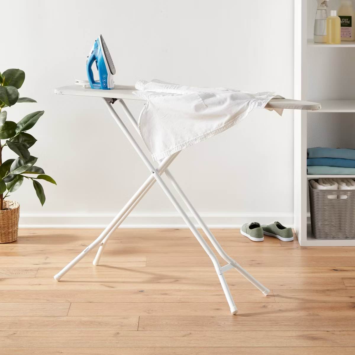 Standard Ironing Board White Metal with Creamy Chai Cover - Room Essentials™