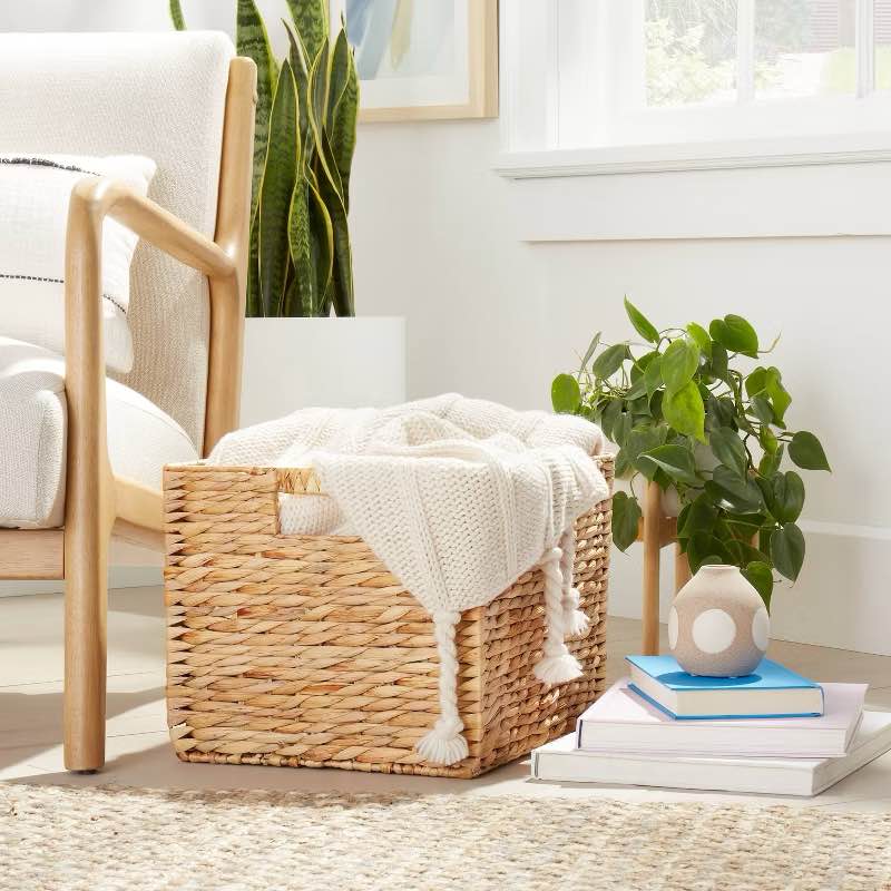 Large Woven Water Hyacinth Milk Crate - Brightroom™