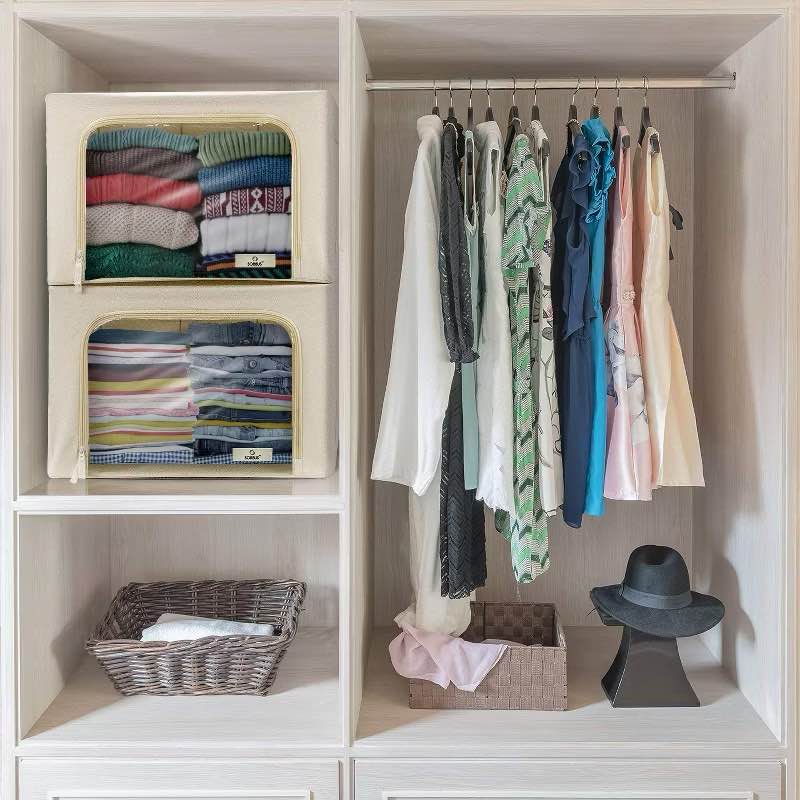 Sorbus Stackable and Foldable Storage Bin for Bedroom, Closet and more