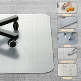 Office Carpet Chair Mat with Lip, 45" x 53" Office Chair Mat, Transparent Carpet Floor Mats with Grippers for Work, Home, Gaming