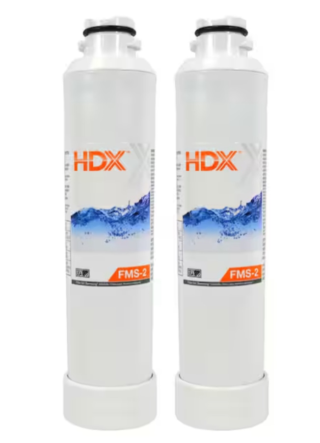 HDX FMS-2 Premium Refrigerator Water Filter Replacement Fits Samsung HAF-CINS (2-Pack)