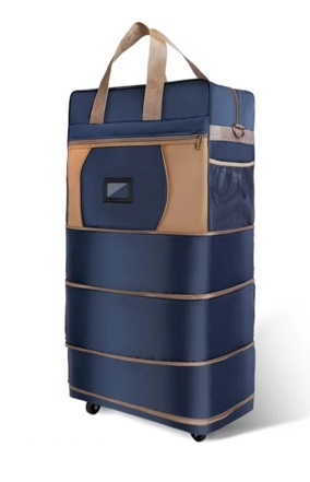 ELDA Expandable Foldable Suitcase Luggage Rolling Collapsible Duffle Bag for Men Women Travel Large Capacity Luggages with Universal Spinner Wheels,Removable Shoulder Strap