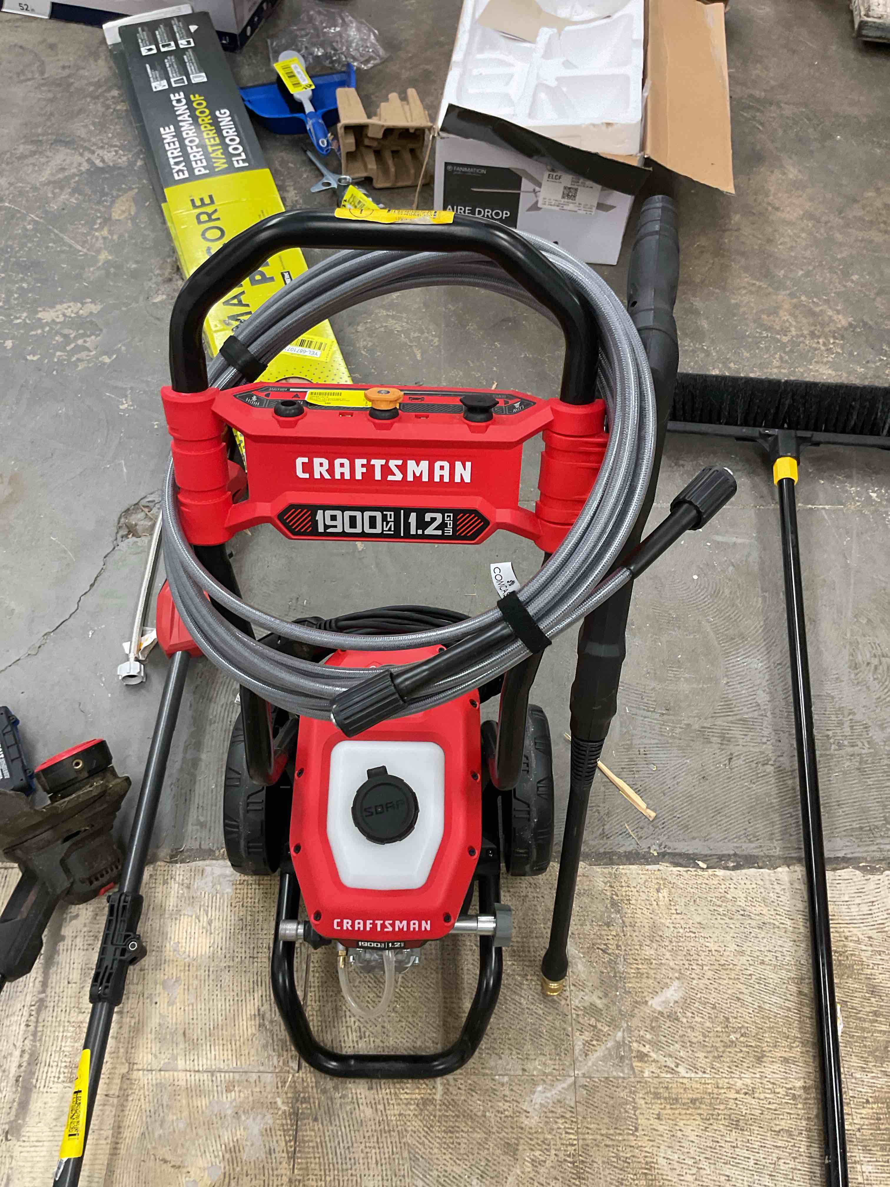 CRAFTSMAN Electric Pressure Washer, Cold Water, 1900 PSI, 1.2GPM