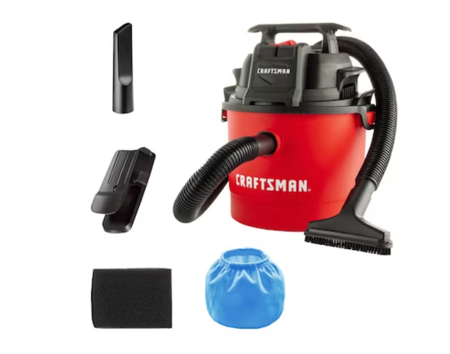 CRAFTSMAN 2.5-Gallons 2-HP Corded Wet/Dry Shop Vacuum with Accessories Included