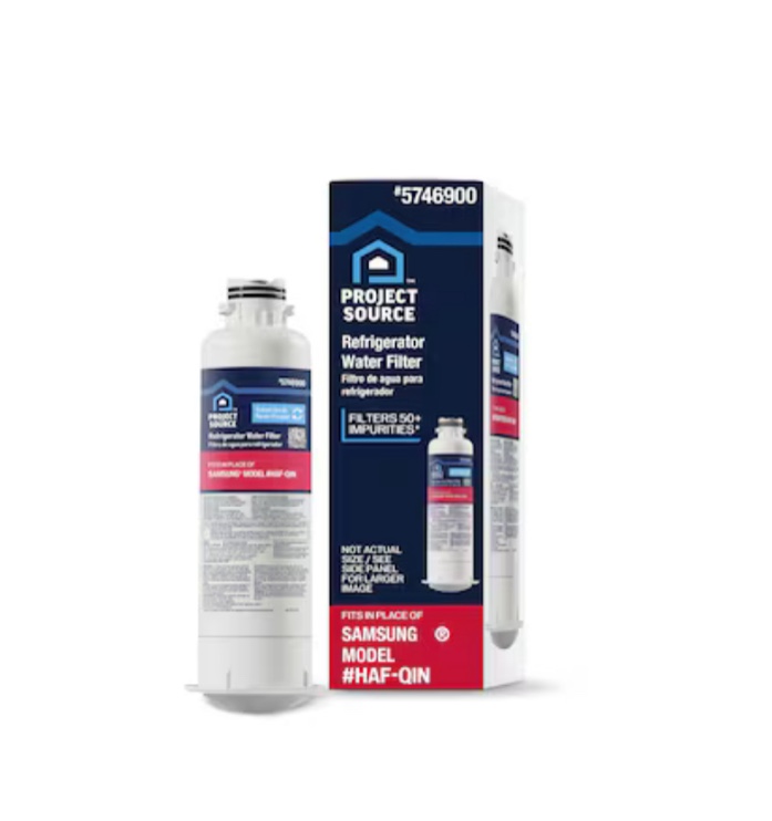 Project Source Push-In Refrigerator Water Filter Fits Samsung Filter HAF-QIN