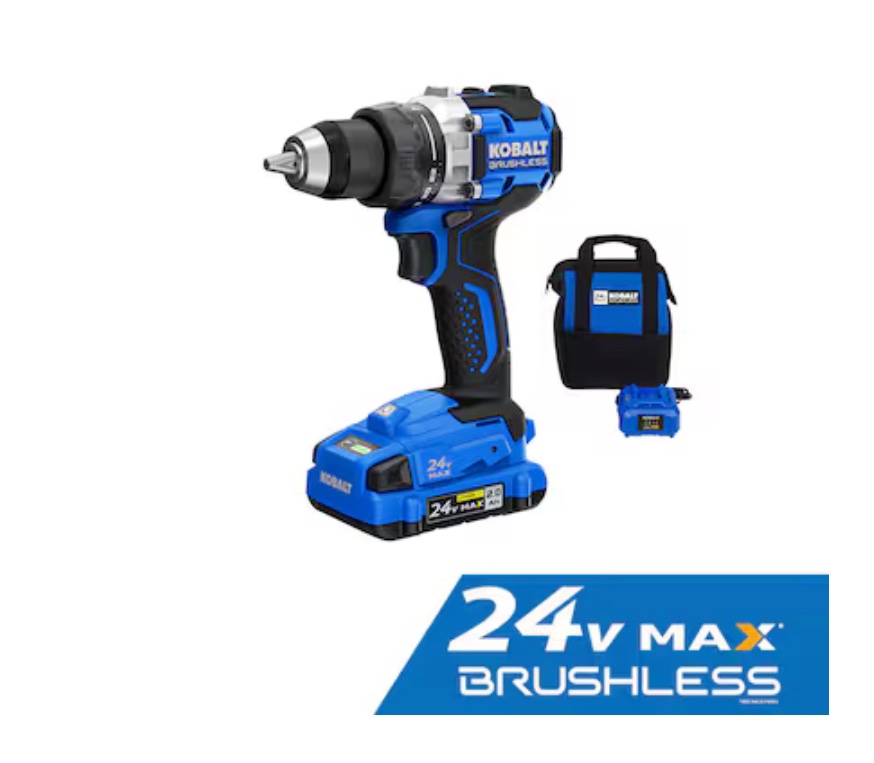 Kobalt Next-Gen 24-volt 1/2-in Keyless Brushless Cordless Drill (1-Charger Included 