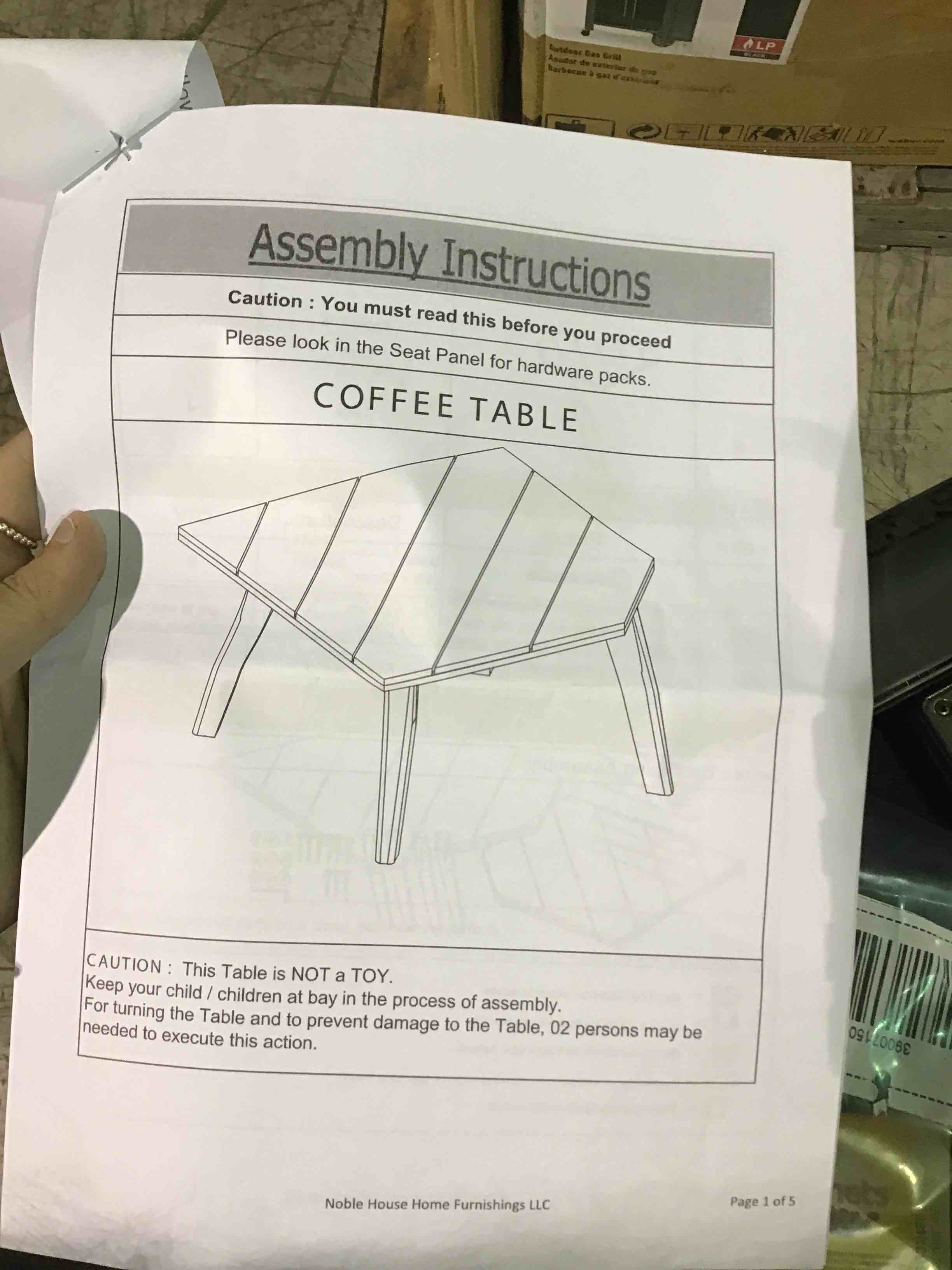 Noble House Home Furnishings Coffee Table