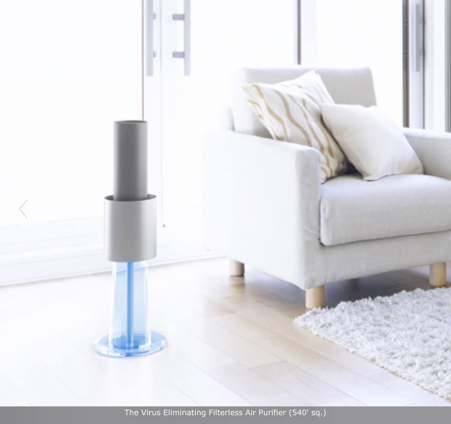 The Smoke, Virus, And Allergen Eliminating Filterless Air Purifier (540' sq.)