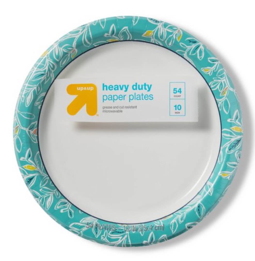 Heavy Duty Paper Plates 10-Inch Plates 54/Pack