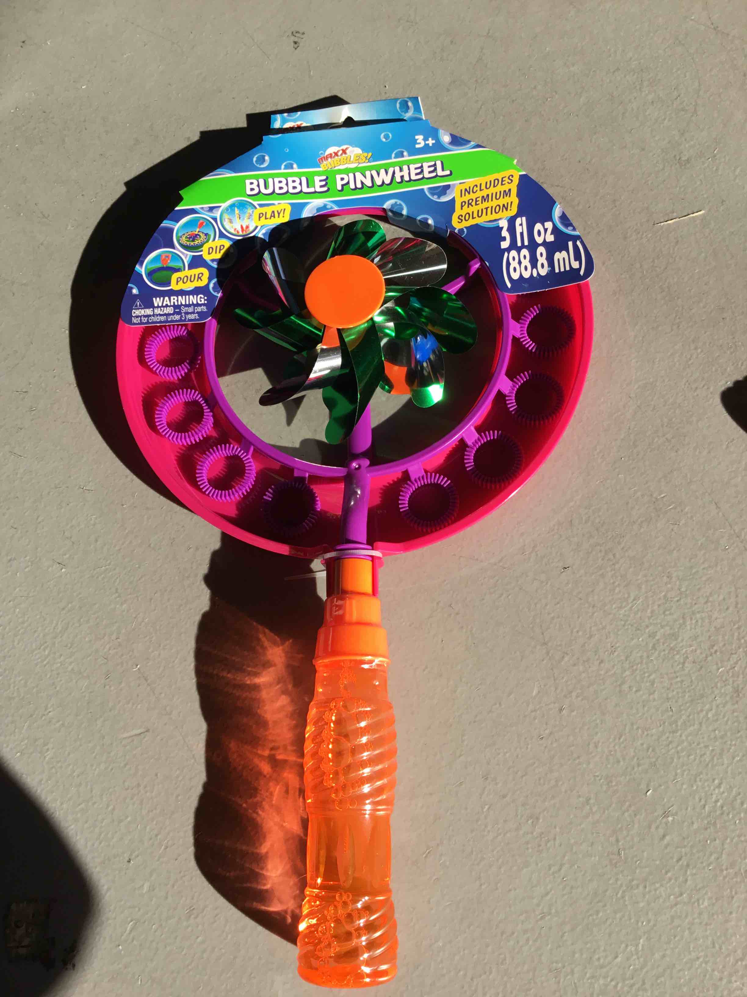 Sunny Days Entertainment Pinwheel Bubble Wand - Bubble Blower and Windmill Spinner