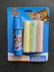 Paw Patrol Nickelodeon Outdoor Chalk Set w/Blue Character Holder & 3 Chalk Stick