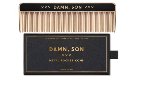 Easy Tiger Metal Pocket Comb - Damn son 4.8” 