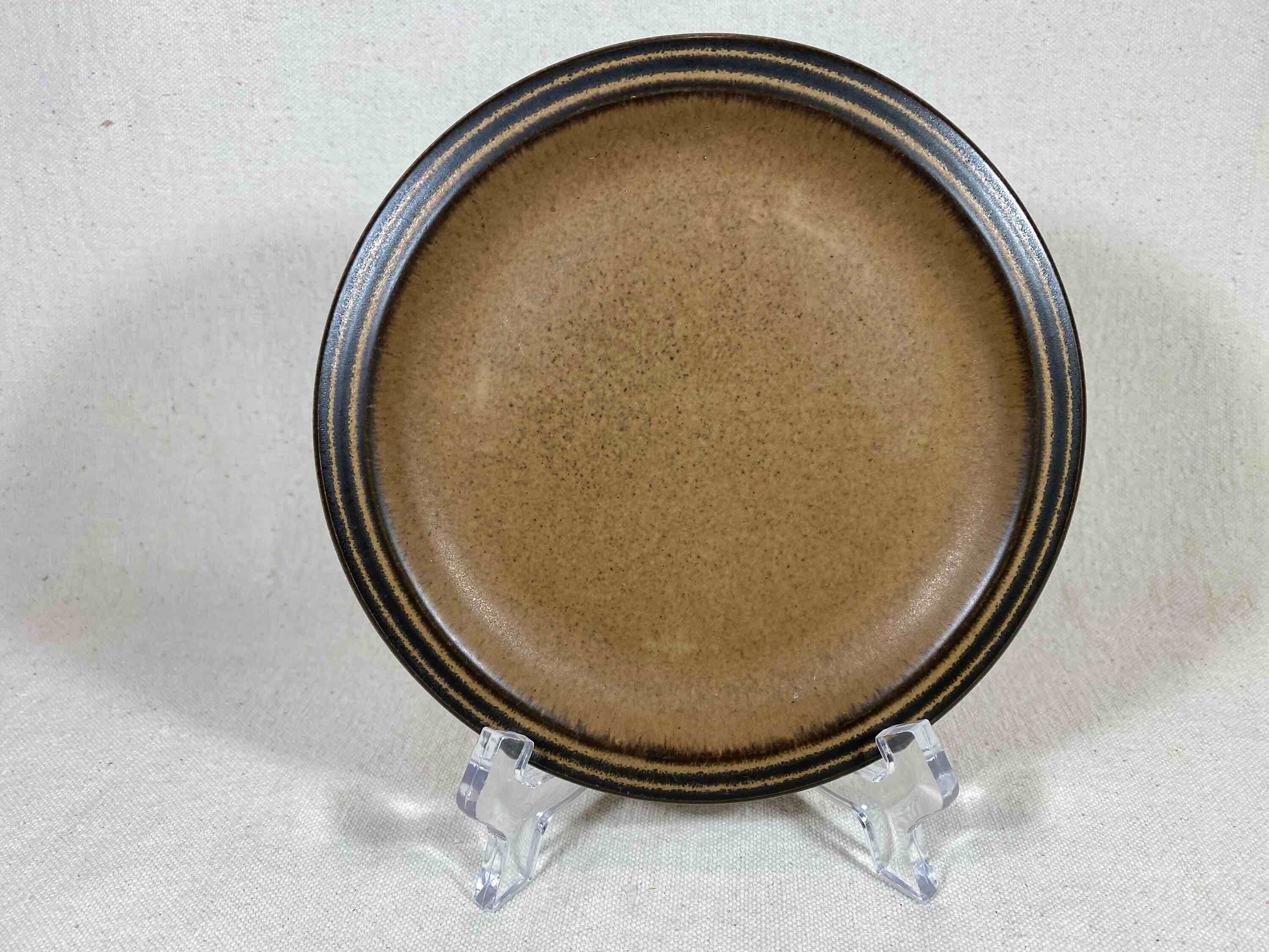 Hall Artistone Handcrafted By Denby Cimarron Brown Pattern 7 1/4-Inch Plate