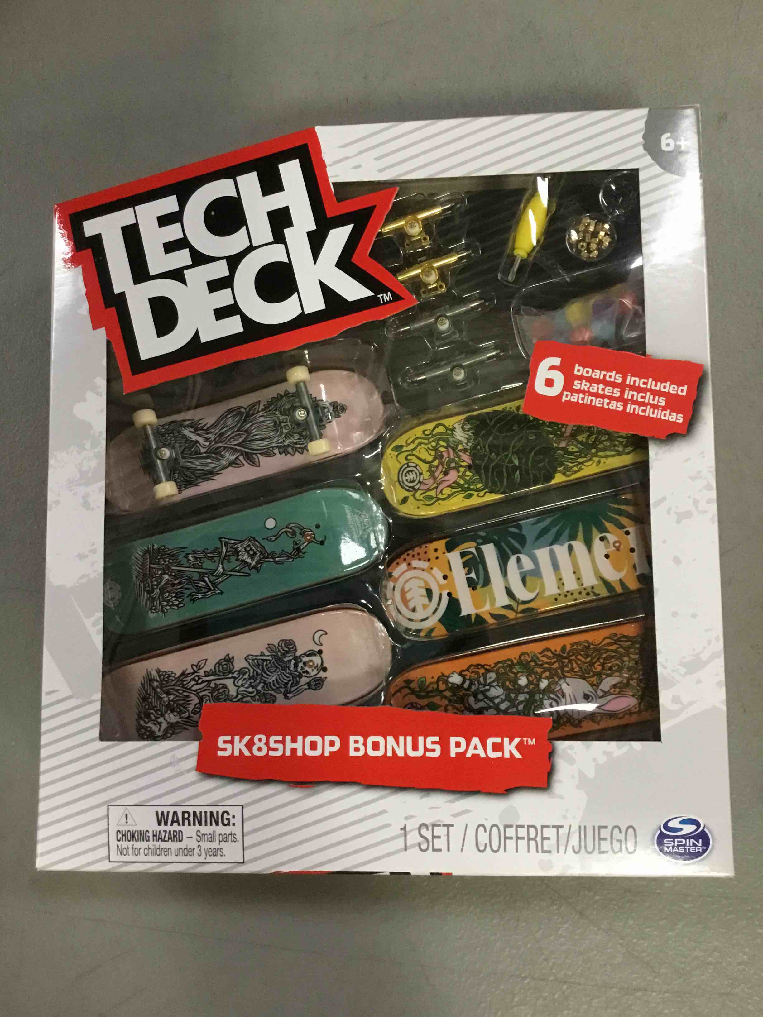TECH DECK, Sk8shop Fingerboard Bonus Pack, Collectible and Customizable Mini Skateboards