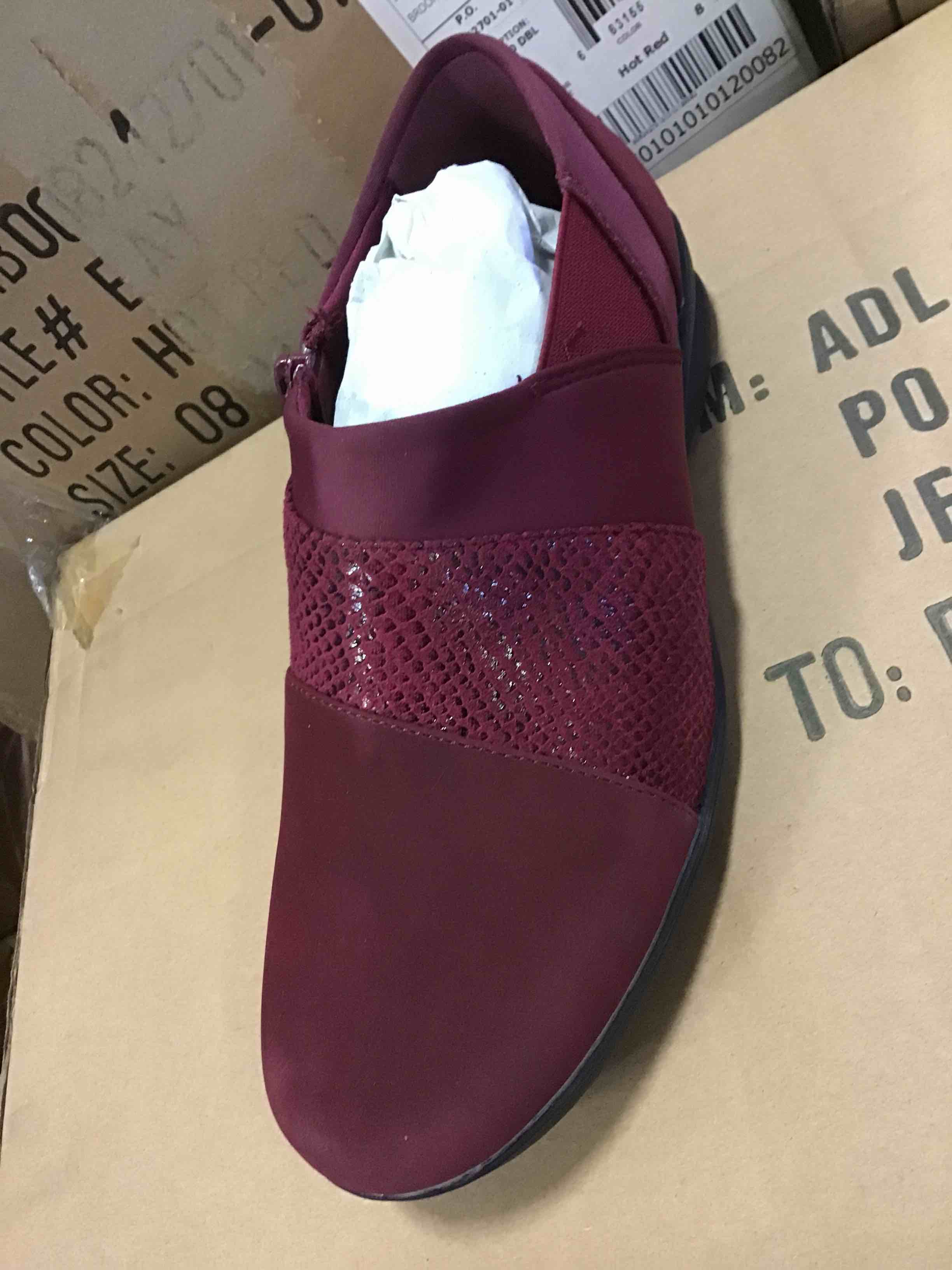 Salon studio Shoes stretch slip on snootiest red Size 7M 