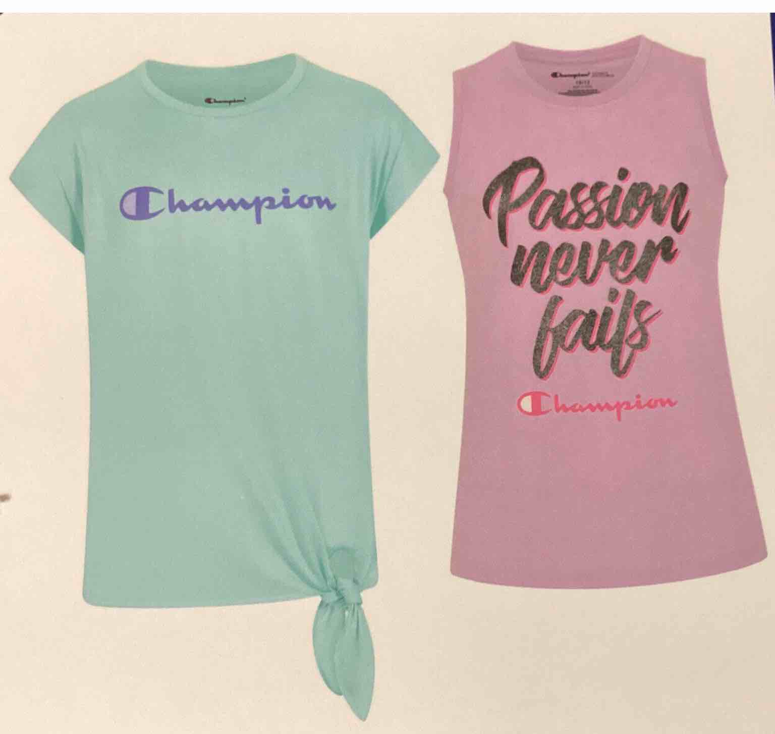 champion Girls 2 pack tees size 10/12