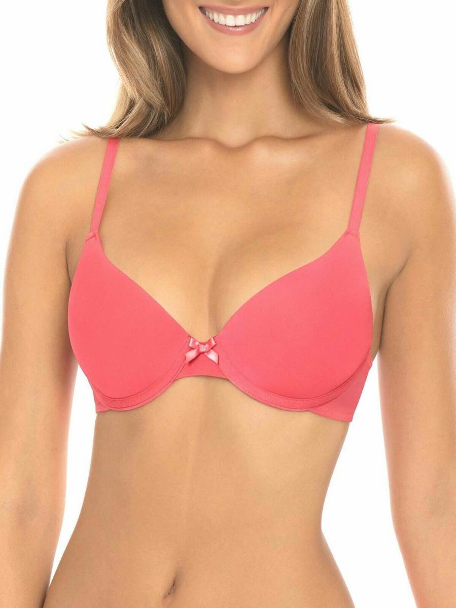 Secret Treasures Women's T-Shirt Bra 38DD In Coral Silk
