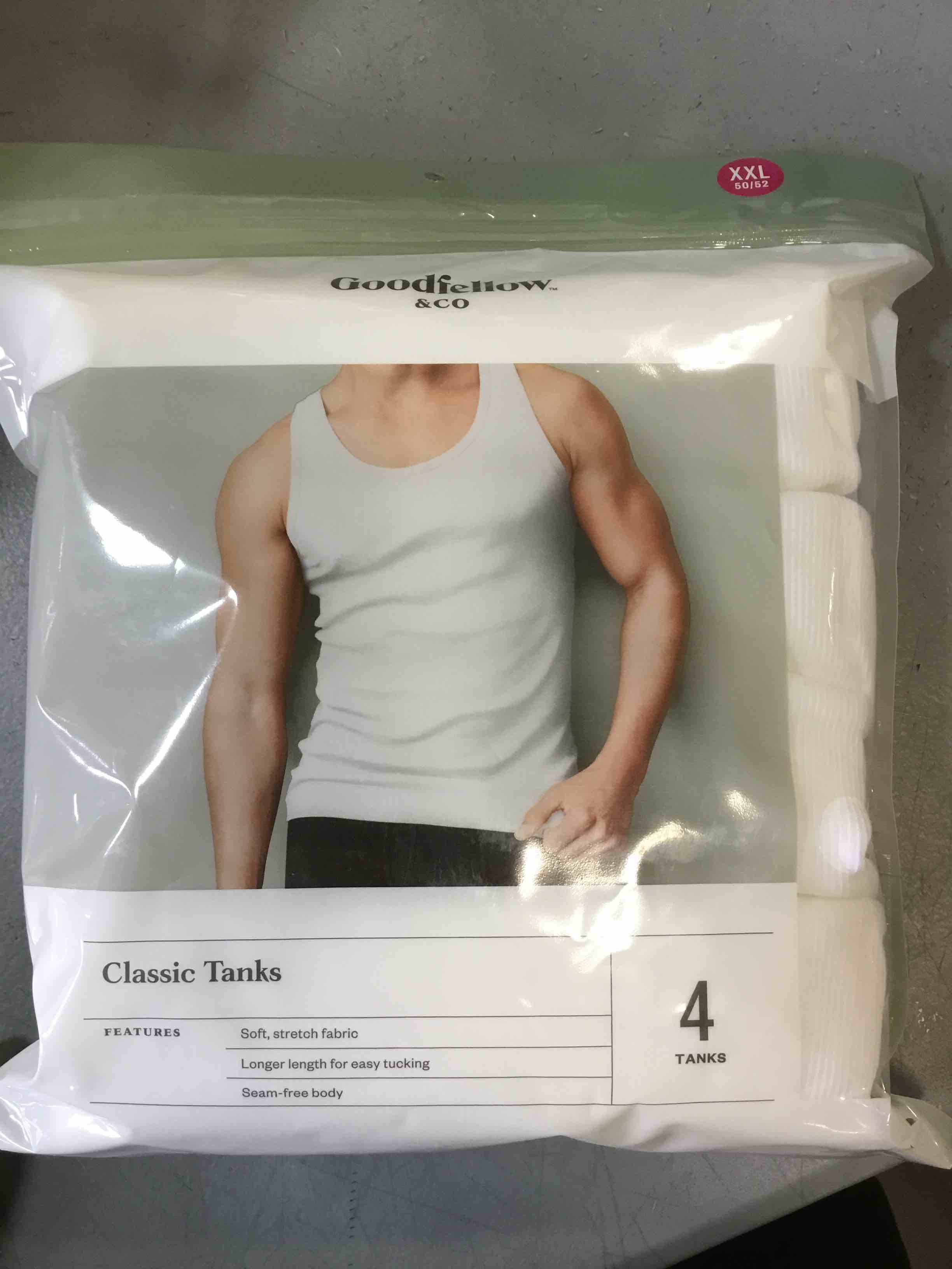 Men's 4pk Ribbed Tank Top - Goodfellow & Co White XXL